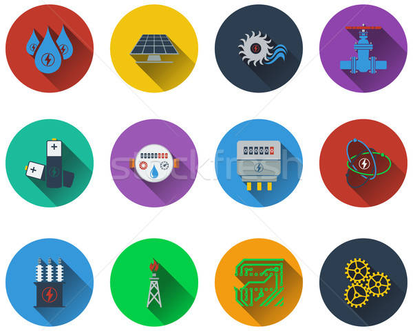 Set of energy icons Stock photo © angelp