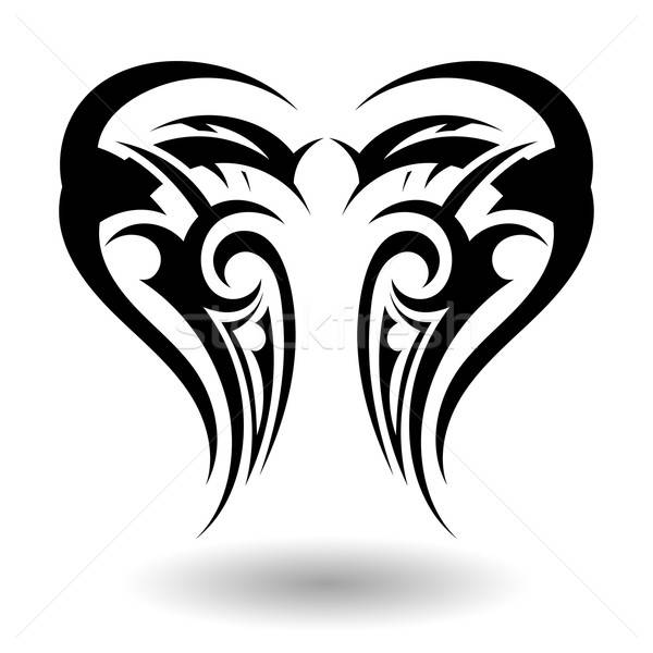 Tribal tatuaj aripi abstract Imagine de stoc © angelp