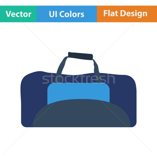 Flat design icon of Fitness bag Stock photo © angelp