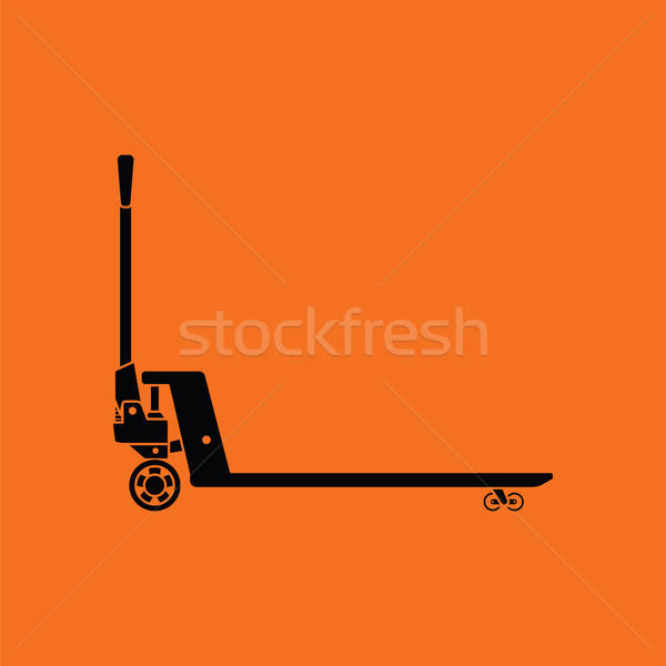Hydrauliczny ikona pomarańczowy czarny ciężarówka polu Zdjęcia stock © angelp