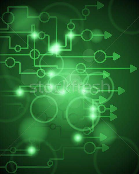 Stock photo: Technological green background