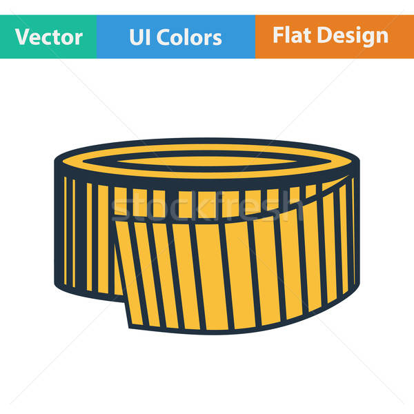 Flat design icon of Measure tape  Stock photo © angelp