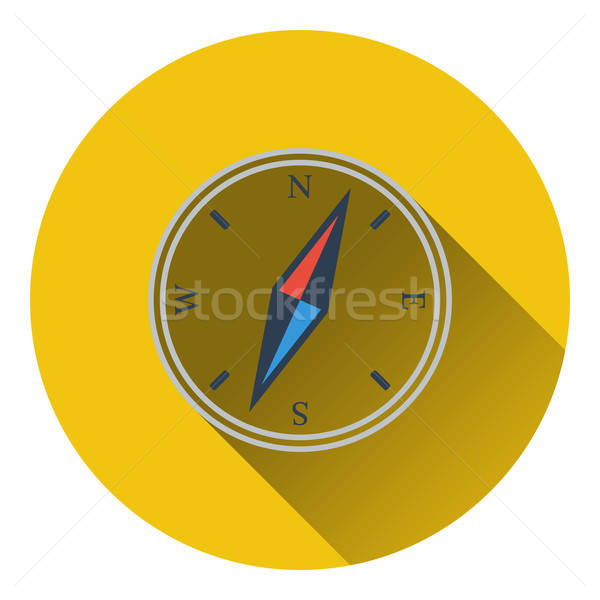 Kompas ikona projektu internetowych podróży malarstwo Zdjęcia stock © angelp