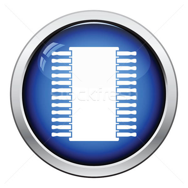 чипа икона кнопки дизайна компьютер Сток-фото © angelp
