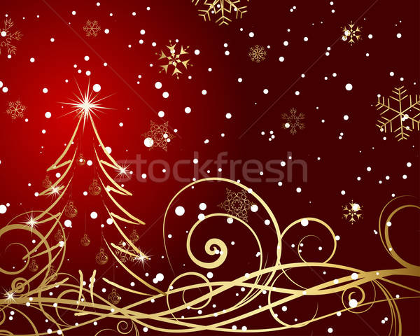 Navidad año nuevo oro regalo tarjeta presente Foto stock © angelp