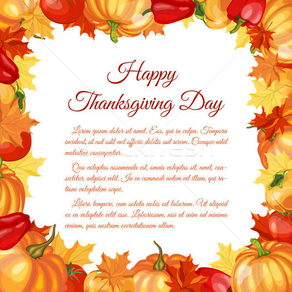 Thanksgiving Day Greeting Card Stock photo © angelp