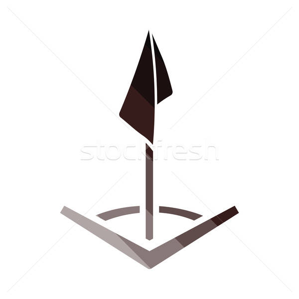 Voetbal hoek vlag icon kleur ontwerp Stockfoto © angelp