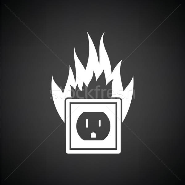 Stock photo: Electric outlet fire icon