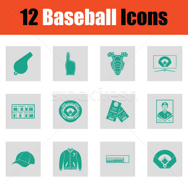 Baseballl icon set Stock photo © angelp
