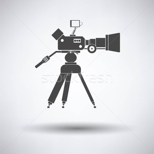 Film kamera ikon szürke férfi film háttér Stock fotó © angelp