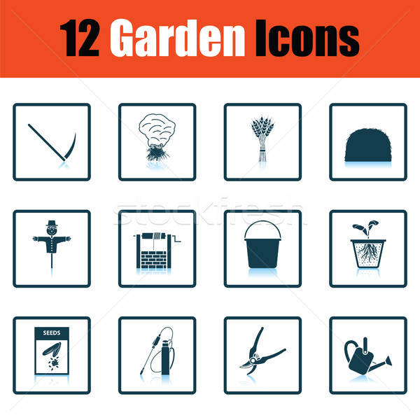 Set of gardening icons Stock photo © angelp