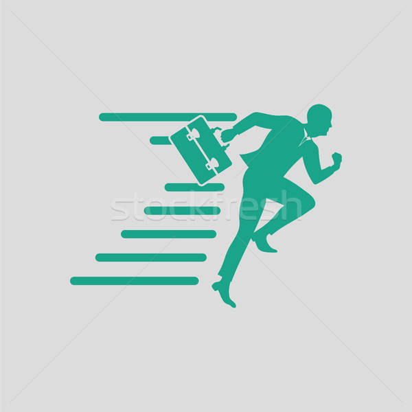 Accelerating businessman icon Stock photo © angelp