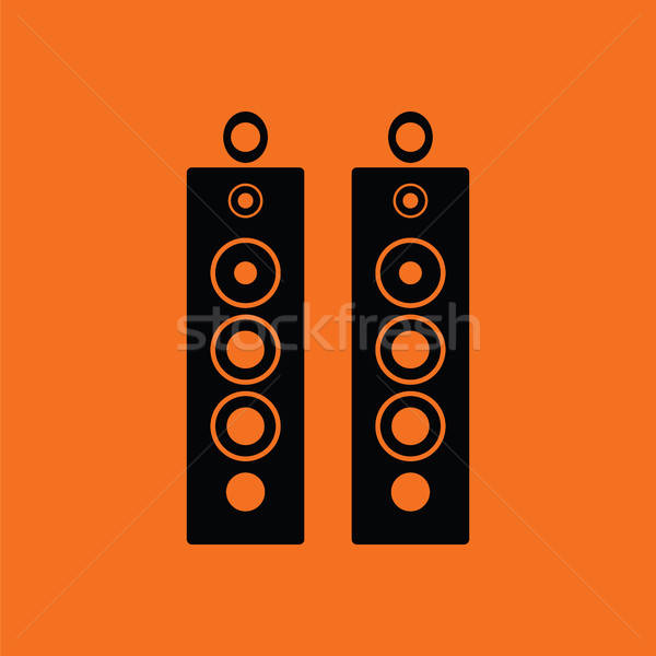 Stock photo: Audio system speakers icon