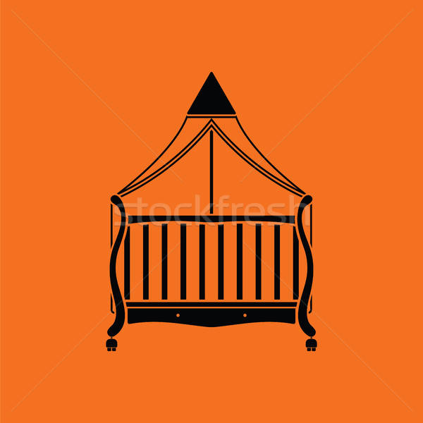 Crib with canopy icon Stock photo © angelp