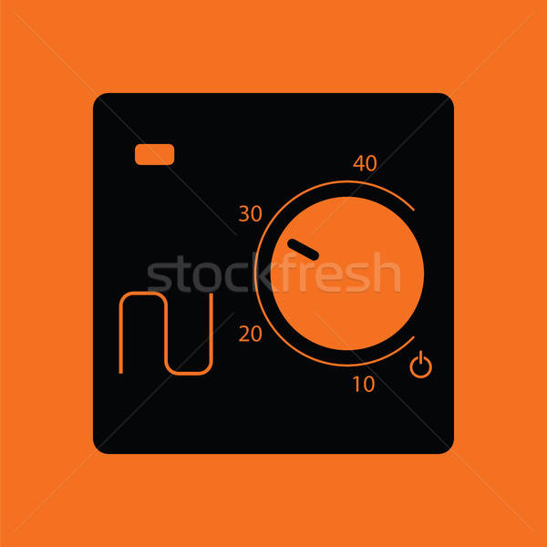 Ciepły piętrze ściany jednostka ikona pomarańczowy Zdjęcia stock © angelp