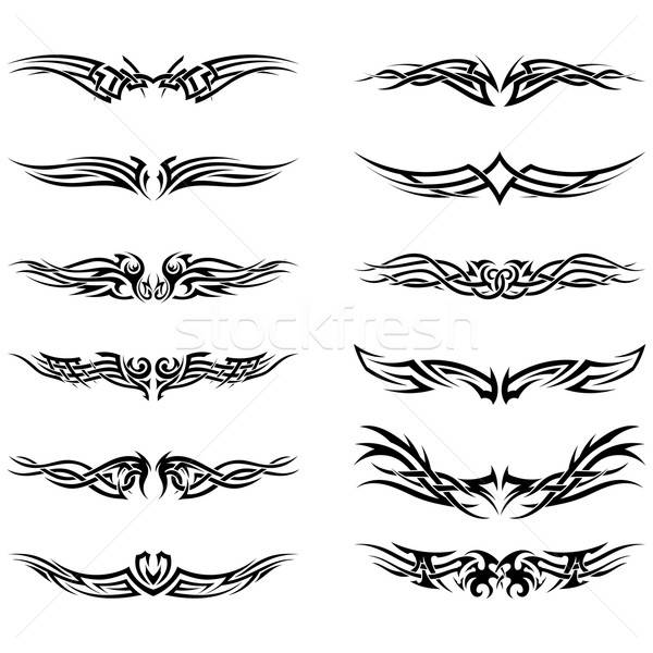Set of tribal tattoos Stock photo © angelp