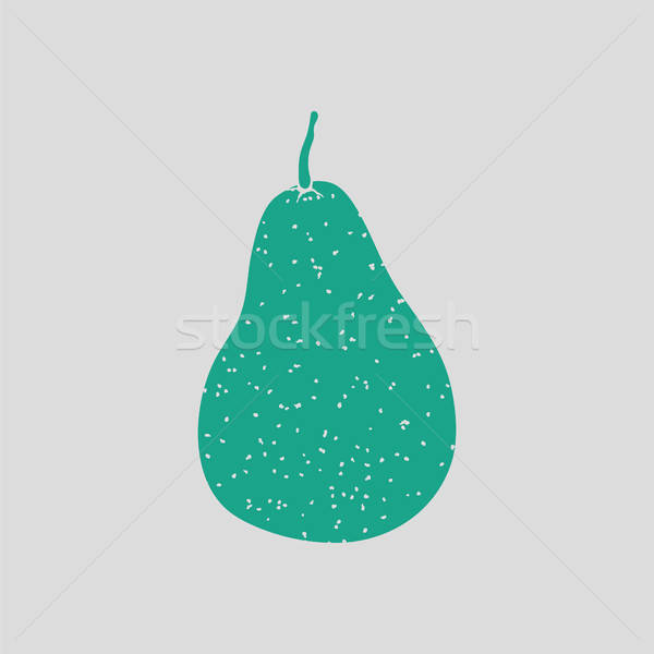 Birne Symbol grau grünen Obst Zeichen Stock foto © angelp