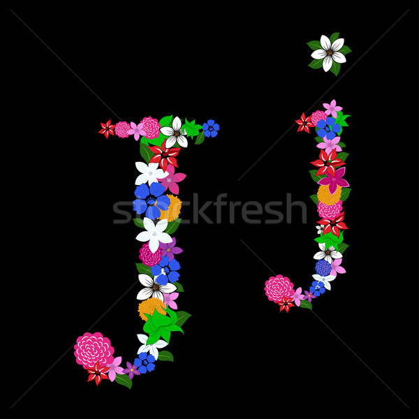 floral letter Stock photo © angelp