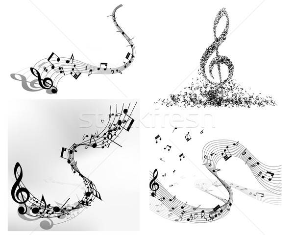 Musical note staff  Stock photo © angelp