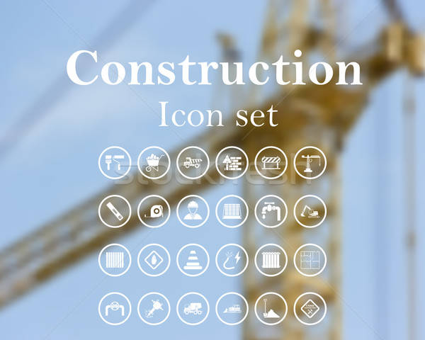 Construction icon set Stock photo © angelp