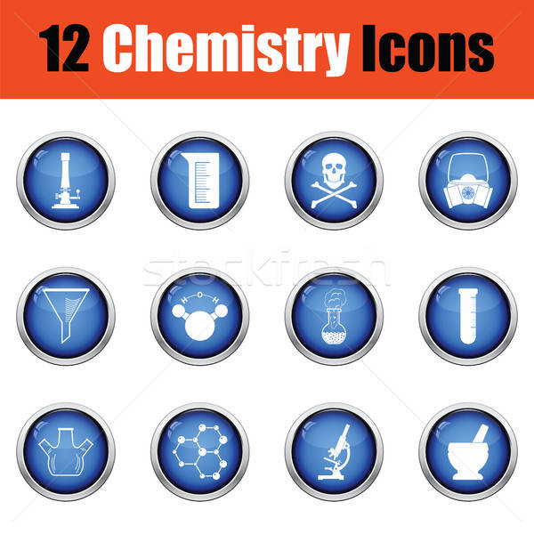 Chemistry icon set.  Stock photo © angelp