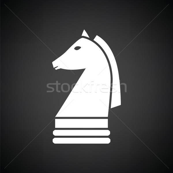 шахматам лошади икона черно белые бизнеса спорт Сток-фото © angelp