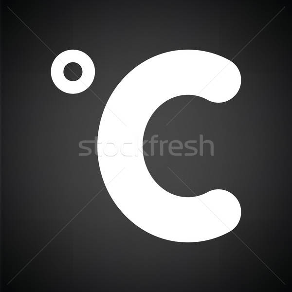 Celsius ikon feketefehér háttér háló tudomány Stock fotó © angelp