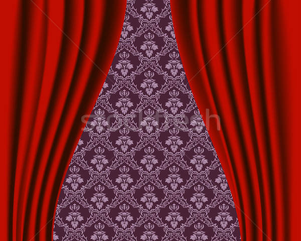 Sem costura damasco padrão cortina vetor textura Foto stock © angelp
