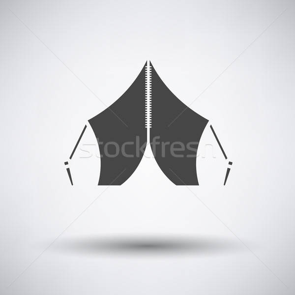 Turisztikai sátor ikon szürke ház utazás Stock fotó © angelp