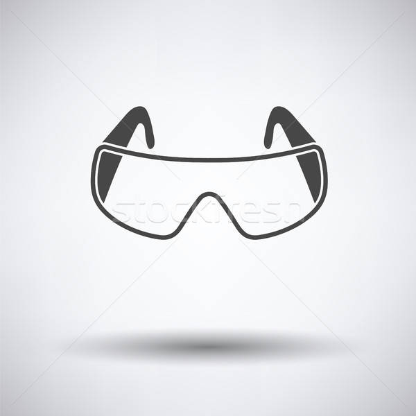 Symbol Chemie Schutzbrille medizinischen Glas Zeichen Stock foto © angelp