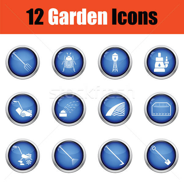 Set of gardening icons.  Stock photo © angelp