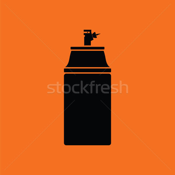 Pintar spray ícone laranja preto fundo Foto stock © angelp