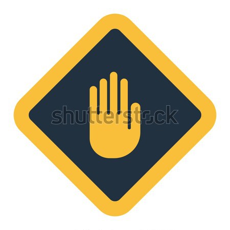 Icon of Warning hand Stock photo © angelp