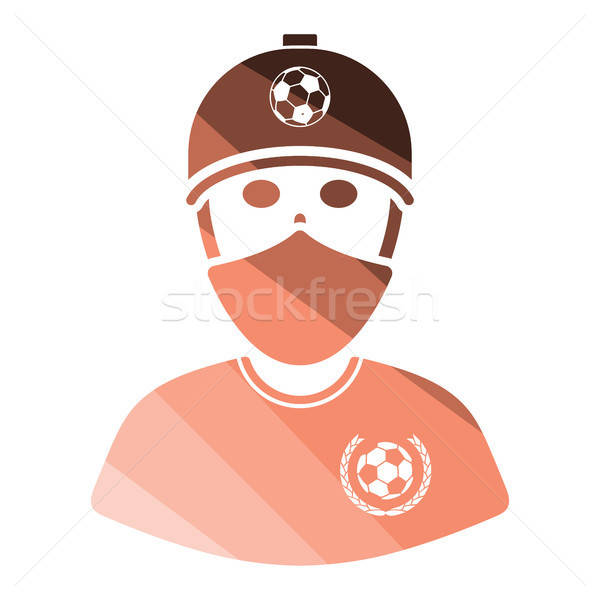 サッカー ファン カバー 顔 スカーフ アイコン ストックフォト © angelp