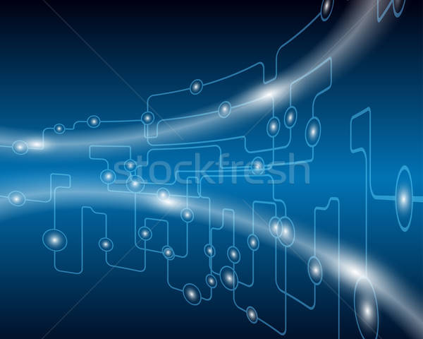 Technológiai kék illusztráció átláthatóság eps10 számítógép Stock fotó © angelp