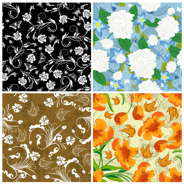 seamless floral pattern Stock photo © angelp