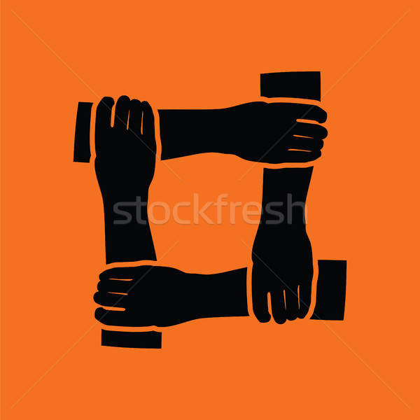 Crossed hands icon Stock photo © angelp