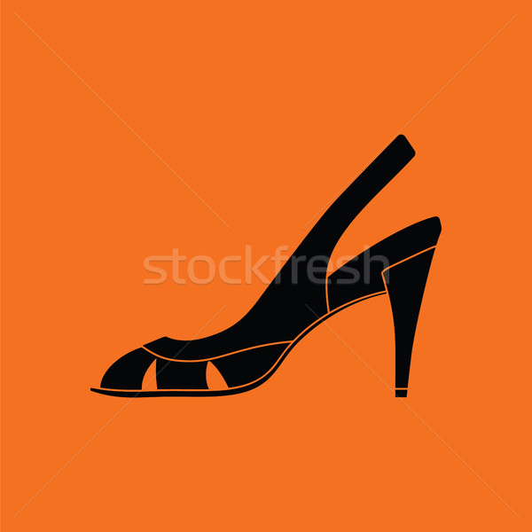 Woman heeled sandal icon Stock photo © angelp