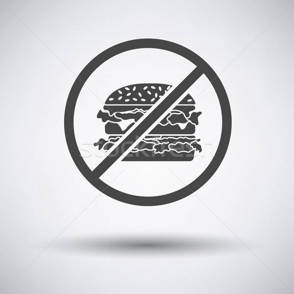  Prohibited hamburger icon Stock photo © angelp