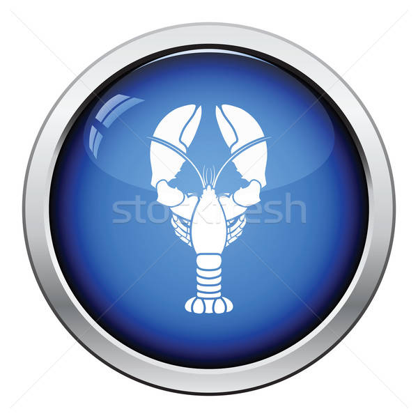 ıstakoz ikon parlak düğme dizayn gıda Stok fotoğraf © angelp