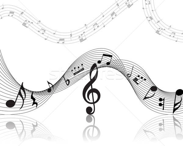 Notiţe personal vector Note muzicale proiect cheie Imagine de stoc © angelp