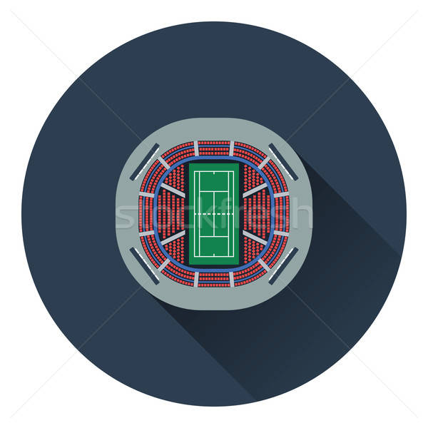 Tennis stadium aerial view icon Stock photo © angelp