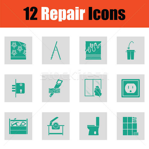 Set of repair icons Stock photo © angelp