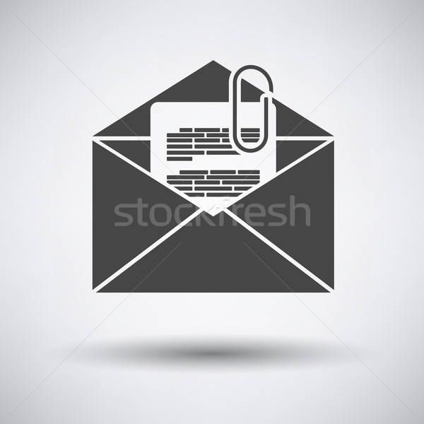 Mail with attachment icon Stock photo © angelp