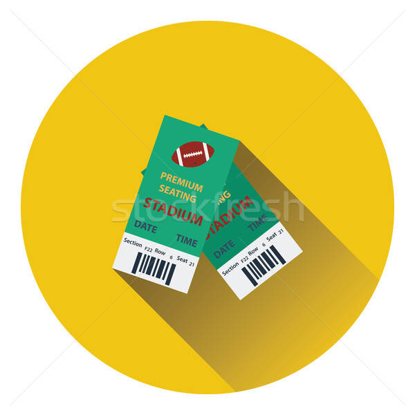 Stock photo: American football tickets icon