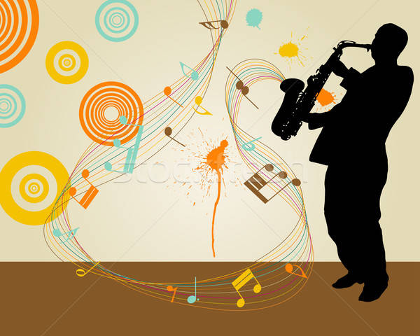 Stock photo: saxophonist