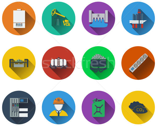 Set of energy icons Stock photo © angelp