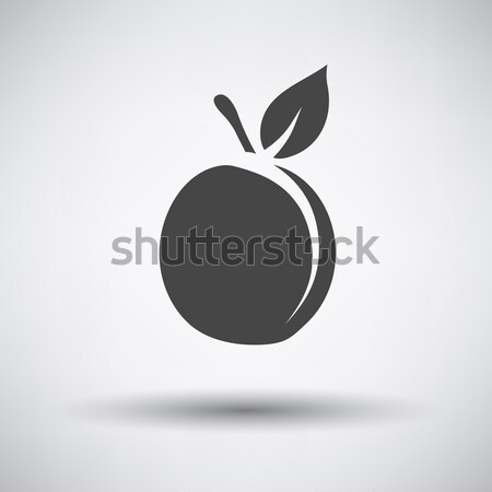Peach icon on gray background Stock photo © angelp