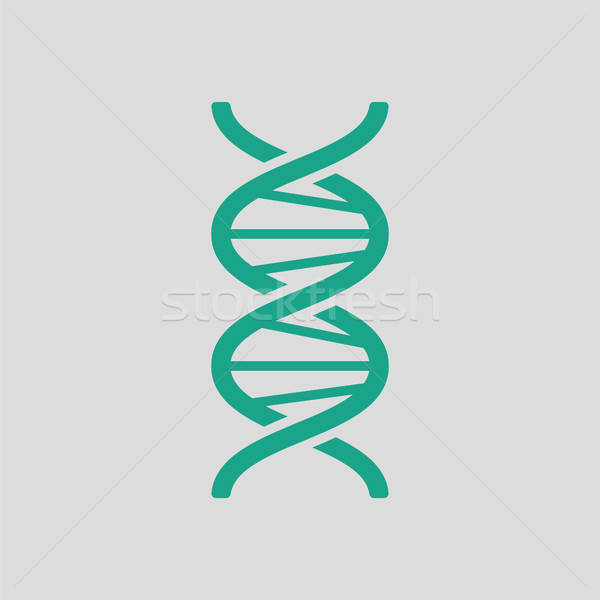 Foto stock: Dna · ícone · cinza · verde · médico · assinar