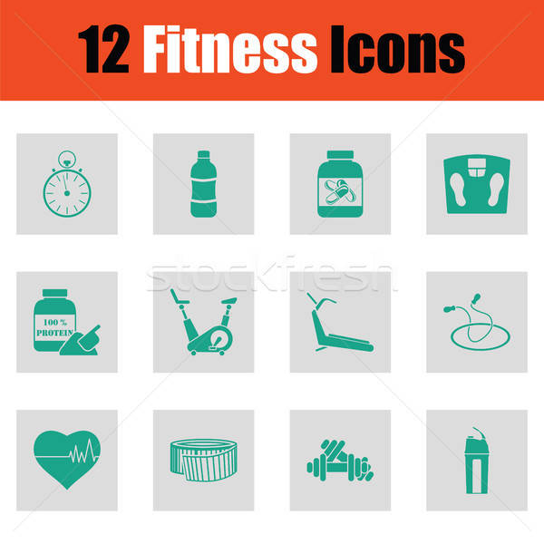 Fitness icon set Stock photo © angelp